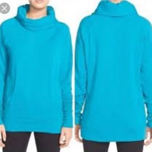 Zella Inner Peace Cowl Neck Fleece Sweatshirt Sz